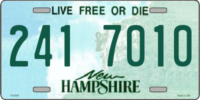 NH license plate 2417010