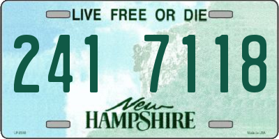 NH license plate 2417118