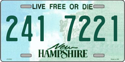 NH license plate 2417221