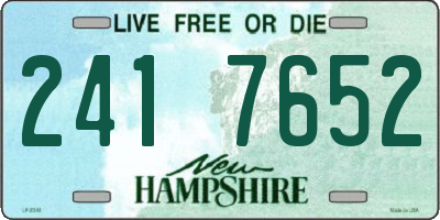 NH license plate 2417652