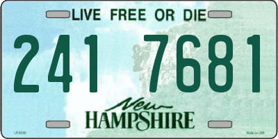 NH license plate 2417681