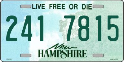 NH license plate 2417815