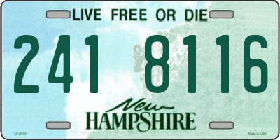 NH license plate 2418116