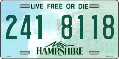 NH license plate 2418118