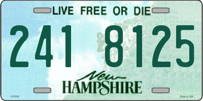 NH license plate 2418125