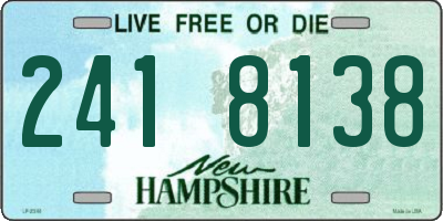 NH license plate 2418138