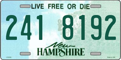 NH license plate 2418192