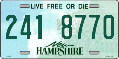 NH license plate 2418770