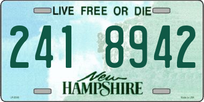 NH license plate 2418942
