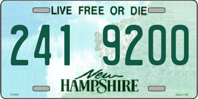 NH license plate 2419200