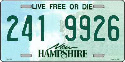 NH license plate 2419926