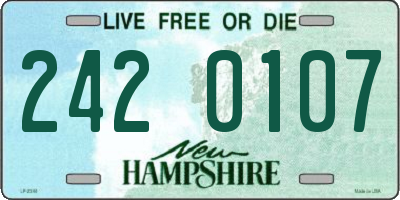 NH license plate 2420107
