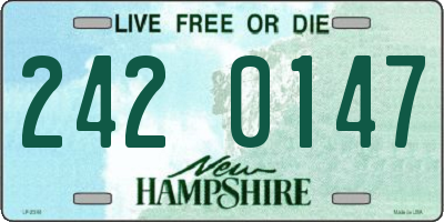 NH license plate 2420147