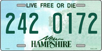 NH license plate 2420172