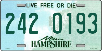 NH license plate 2420193