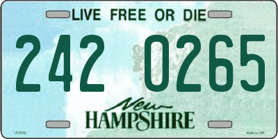NH license plate 2420265