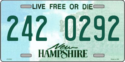 NH license plate 2420292