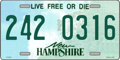 NH license plate 2420316