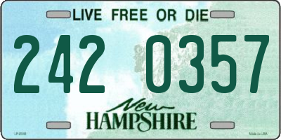 NH license plate 2420357