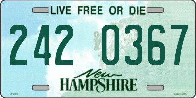 NH license plate 2420367