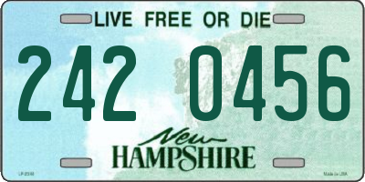 NH license plate 2420456