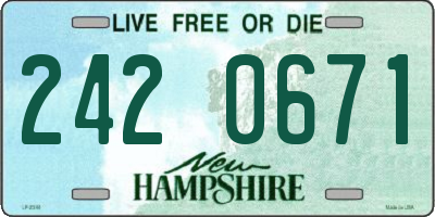 NH license plate 2420671