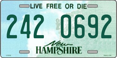 NH license plate 2420692