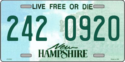 NH license plate 2420920