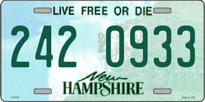 NH license plate 2420933