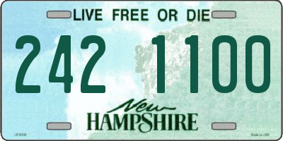 NH license plate 2421100
