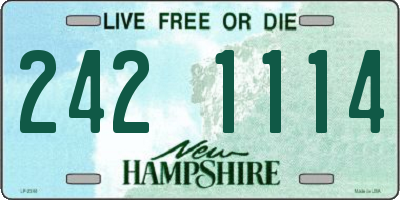 NH license plate 2421114