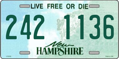 NH license plate 2421136