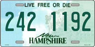 NH license plate 2421192