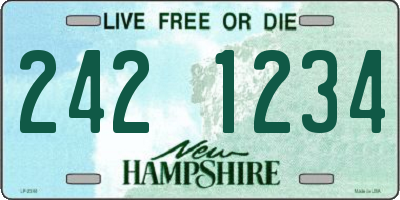 NH license plate 2421234