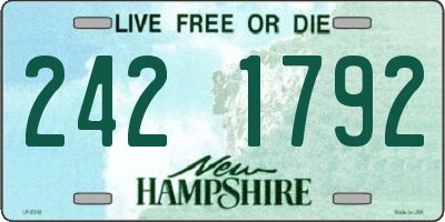 NH license plate 2421792