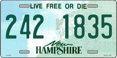 NH license plate 2421835
