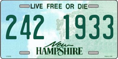 NH license plate 2421933