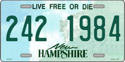 NH license plate 2421984