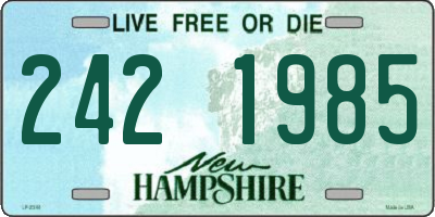 NH license plate 2421985