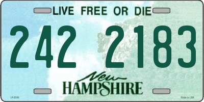 NH license plate 2422183