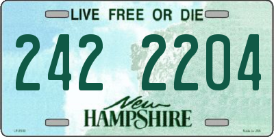NH license plate 2422204