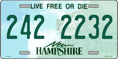 NH license plate 2422232