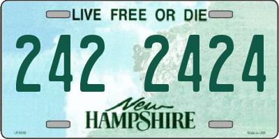 NH license plate 2422424