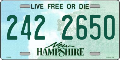 NH license plate 2422650