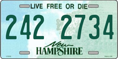 NH license plate 2422734