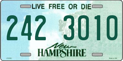 NH license plate 2423010