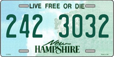NH license plate 2423032