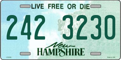 NH license plate 2423230
