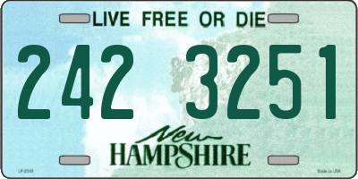 NH license plate 2423251