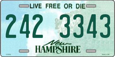 NH license plate 2423343